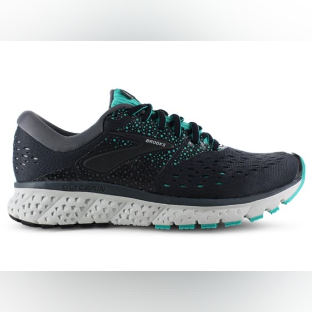 Brooks Women's Glycerin 16 Running Shoes - Ebony/Green/Black